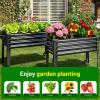image:imageLand Guard 2 Pack Galvanized Raised Garden Bed with Legs amp Wheels 361232in Metal Elevated Raised Planter Box for Backyard Patio Balcony 300lb Capacity Dark GreyDark Grey