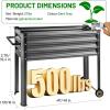 image:imageLand Guard 2 Pack Galvanized Raised Garden Bed with Legs amp Wheels 361232in Metal Elevated Raised Planter Box for Backyard Patio Balcony 300lb Capacity Dark GreyDark Grey