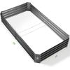 image:imageLand Guard 3 Pack 631ft Galvanized Metal Raised Garden Bed Metal Planter Kit Box Outdoor for DeepRooted Vegetables Flowers Green and Herbs Modern GreyModern Grey