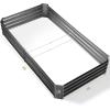 image:imageLand Guard 3 Pack 841ft Galvanized Metal Raised Garden Bed Metal Planter Kit Box Outdoor for DeepRooted Vegetables Flowers Green and Herbs Modern GreyModern Grey