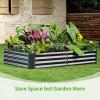 image:imageLand Guard 3 Pack 841ft Galvanized Metal Raised Garden Bed Metal Planter Kit Box Outdoor for DeepRooted Vegetables Flowers Green and Herbs Modern GreyModern Grey