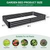 image:imageLand Guard 3 Pack 841ft Galvanized Metal Raised Garden Bed Metal Planter Kit Box Outdoor for DeepRooted Vegetables Flowers Green and Herbs Modern GreyGray