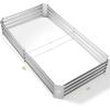 image:imageLand Guard 3 Pack 841ft Galvanized Metal Raised Garden Bed Metal Planter Kit Box Outdoor for DeepRooted Vegetables Flowers Green and Herbs Modern GreySilver