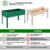 image:imageLand Guard Galvanized Raised Garden Bed with Legs 962432in Raised Garden Beds Outdoor with Drainage Holes Planter Boxes Outdoor for Backyard Patio Balcony 1200lb Capacity SilverGreen