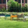 image:imageLand Guard Galvanized Raised Garden Bed with Legs 962432in Raised Garden Beds Outdoor with Drainage Holes Planter Boxes Outdoor for Backyard Patio Balcony 1200lb Capacity SilverSilver