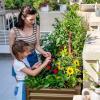 image:imageLand Guard Galvanized Raised Garden Bed with Legs 962432in Raised Garden Beds Outdoor with Drainage Holes Planter Boxes Outdoor for Backyard Patio Balcony 1200lb Capacity SilverBeige