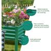 image:imageLand Guard Galvanized Raised Garden Bed with Legs 962432in Raised Garden Beds Outdoor with Drainage Holes Planter Boxes Outdoor for Backyard Patio Balcony 1200lb Capacity SilverGreen